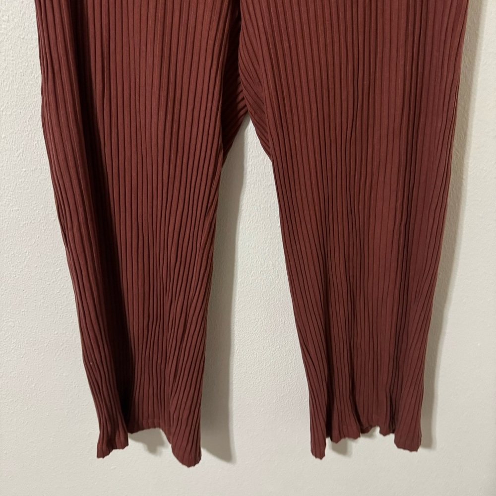 Eileen Fisher Womens Ribbed Straight Leg Ankle Pant Mauve Tencel-Medium - Picture 5 of 9
